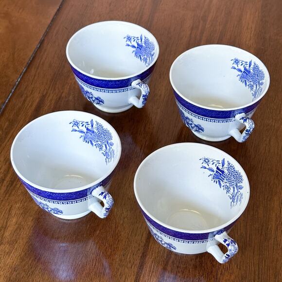 Copeland Spode Fitzhugh Blue Cups #Y2988 London Pattern (No Saucers) Set of 4 - Picture 7 of 13